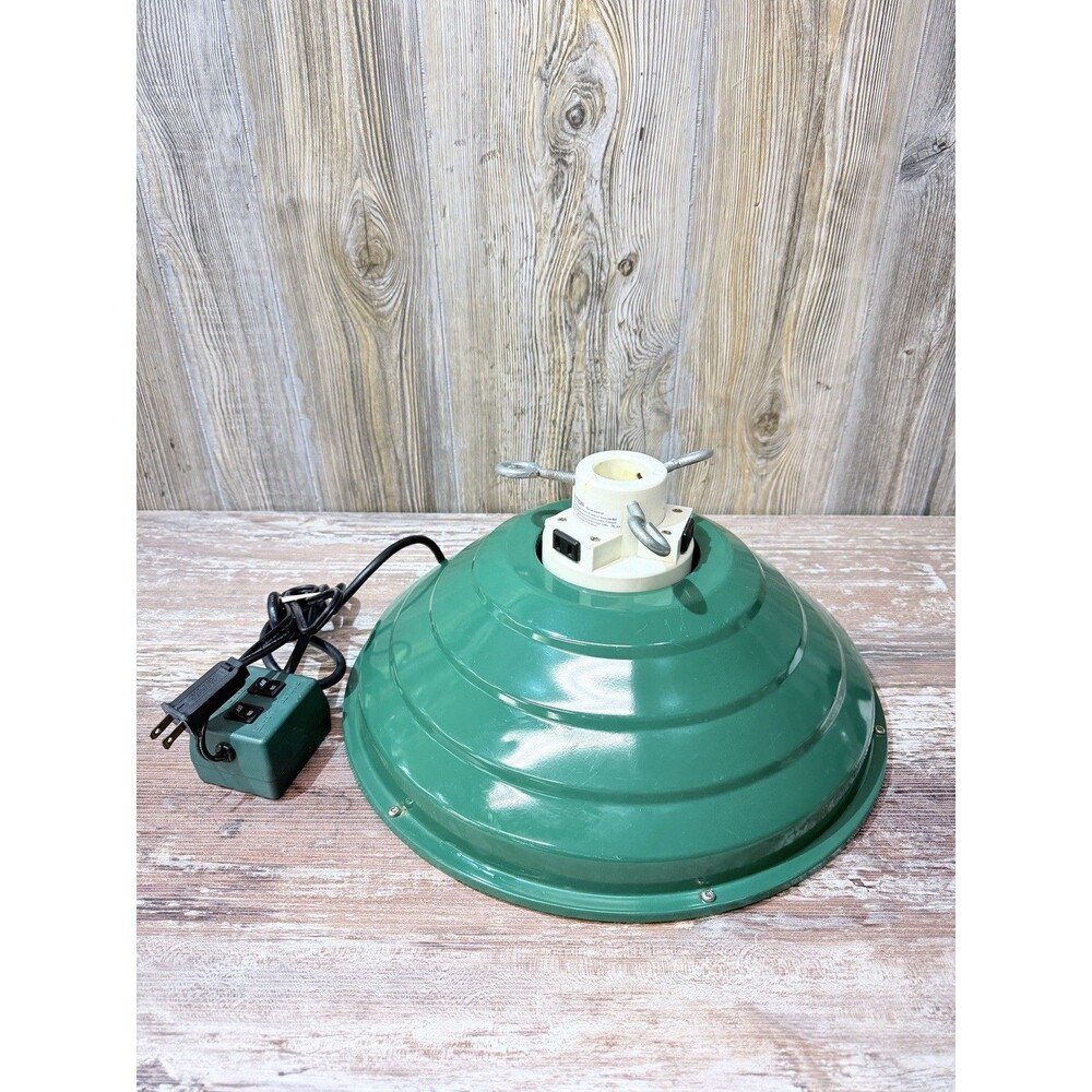 Vintage Rotating Christmas Tree Stand Base Revolving Green Dual Plug / Switch
